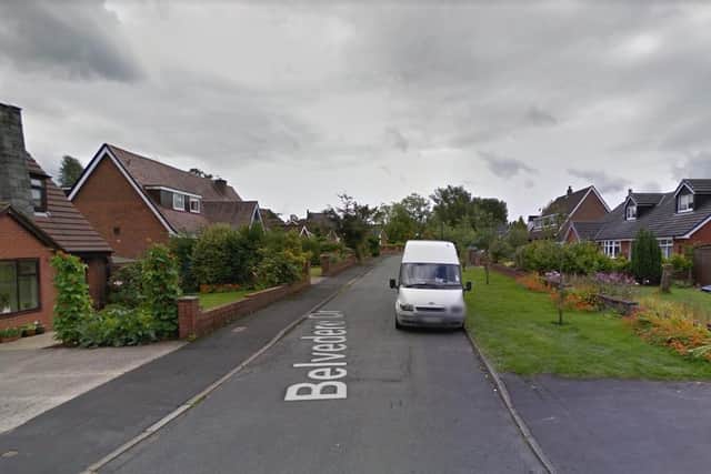 A washing machine set on fire at a home in Belvedere Drive. (Credit: Google)