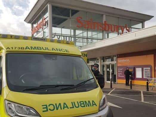 Police and ambulance crews were called to the Sainsbury's store in Active Way. (Credit: Lancashire Police)
