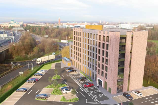 A computer image of how the new Hampton by Hilton in Trafford will look