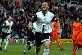 Graham Alexander celebrates scoring for Preston North End against Luton in November 2006 - his 100th career goal
