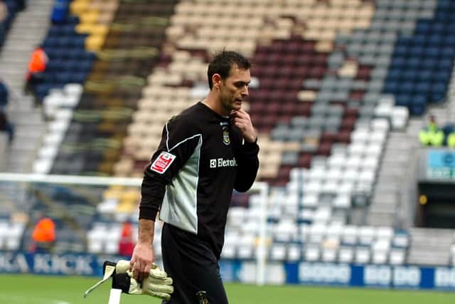 Luton goalkeeper Marlon Beresford is sent-off against PNE