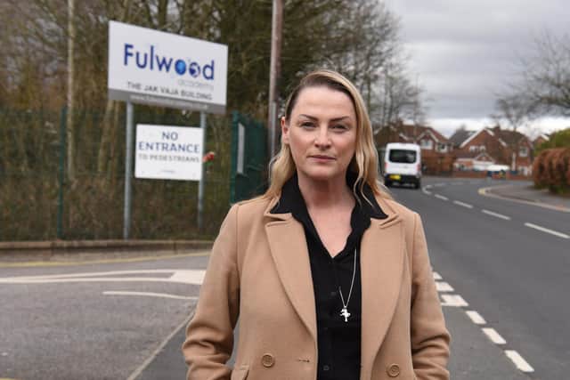 Linzi Fairclough, 46, whose 10-year-old daughter attends a local primary school, has started a petition for traffic calming measures in Black Bull Lane after a 14-year-old schoolboy was injured outside Fulwood Academy on Wednesday (March 17). Pic: Neil Cross