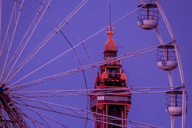 An awesome picture of the iconic Blackpool Tower and the Big Wheel on Central Pier.