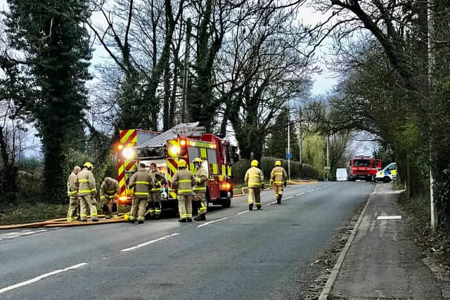 At around 4am this morning (March 23), crews responded a fire at a lawn mower repair workshop, off Preston Road, opposite Charnock Richard Crematorium