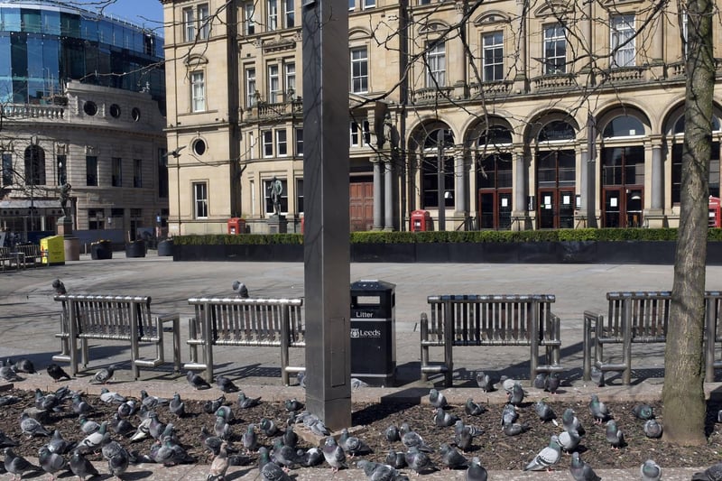 Only the pigeons were left on City Square