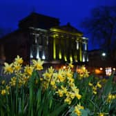 Spring of hope: Preston bathed in yellow tonight