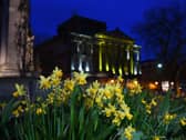 Spring of hope: Preston bathed in yellow tonight