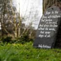 The new stone in Towneley Gardens, Longridge