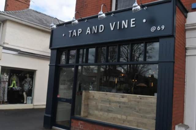 The Tap and Vine only has a small outside area at the front.