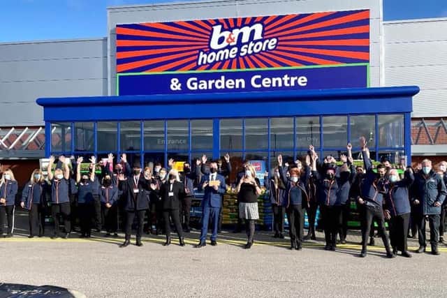 More than 30 members of staff were on hand to welcome shoppers to the newly opened B&M store in Mariner's Way, Preston this morning (Saturday, March 27). Pic: Luv Preston