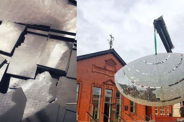 Blackpool's mirror ball is being refurbished at a cost of £60,000, photo: Blackpool and the Fylde College.