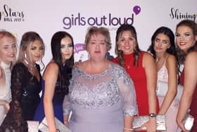 Jane Kenyon with Girls Out Loud participants at the Shining Stars Ball 2019