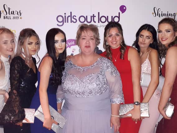 Jane Kenyon with Girls Out Loud participants at the Shining Stars Ball 2019