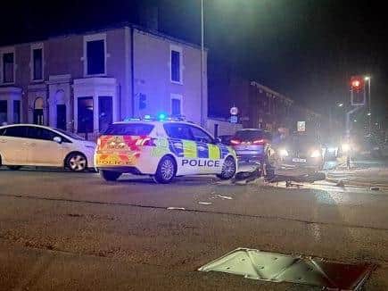 The crash happened at the junction of Deepdale Road and St George's Road, Preston at around 7.40pm on Saturday (March 27). Credit: Shane New
