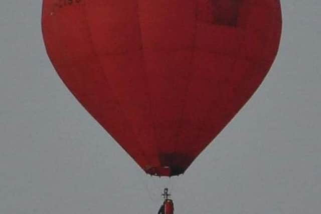 Picture taken as the balloon flew over Ribbleton. Courtesy of Stephen Geraghty.