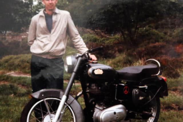 Michael in 1980 after completing his journey on his Royal Enfield 350 Bullet