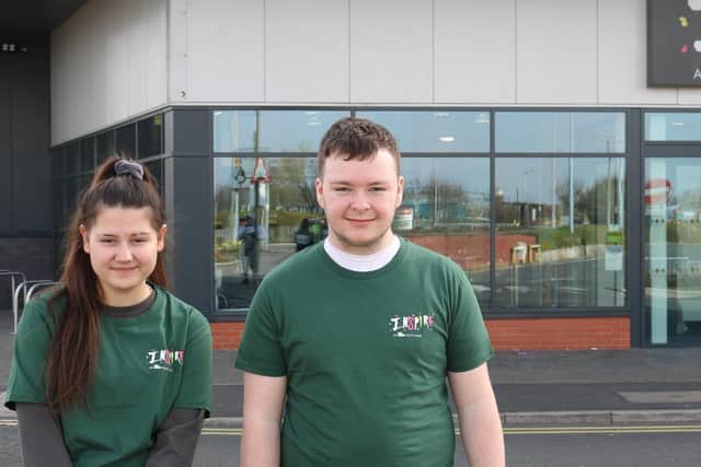 Alfie Goodwin, 17, and Hannah Borer 18, who are both Young Leaders at Inspire Chorley Youth Zone