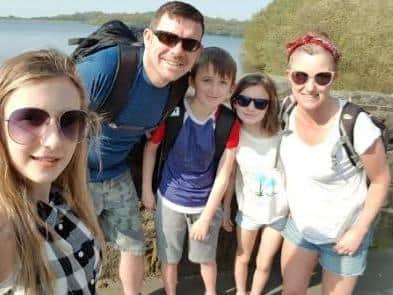 The late Lauren Menzies from Eccleston with dad Chris, brother Rafe, sister Leah and mum Sarah