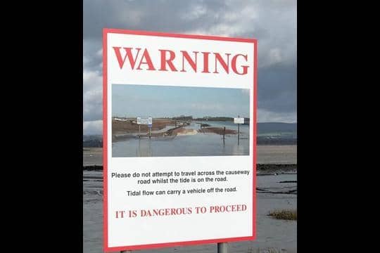 The new sign at Sunderland Point