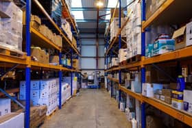 Inside the Lixall warehouse in Leyland