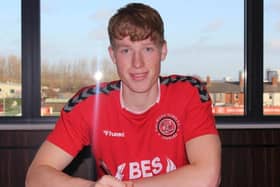 New Fleetwood Town signing Drew Baker. Credit: FTFC