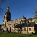 Grassed area at the rear of the Minster where the temporary cabin will stand.
