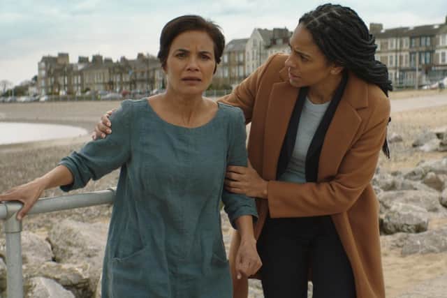 Rina Mahoney as Mariam Rahman and Marsha Thomason as DS Jenn Townsend in the new series of Morecambe-set crime drama The Bay, which returns to ITV on Wednesday, January 12
