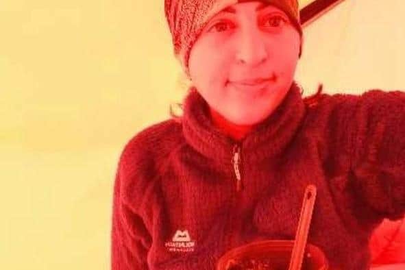 Preet in her tent during the expedition. Credit: Preet Chandi.