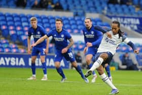 Daniel Johnson scores Preston North End's goal against Cardiff CIty from the penalty spot
