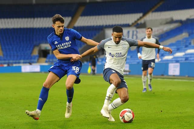 Scott Sinclair on the ball against Cardiff City