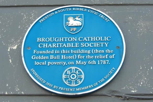 The missing blue plaque which vanished almost three years ago.