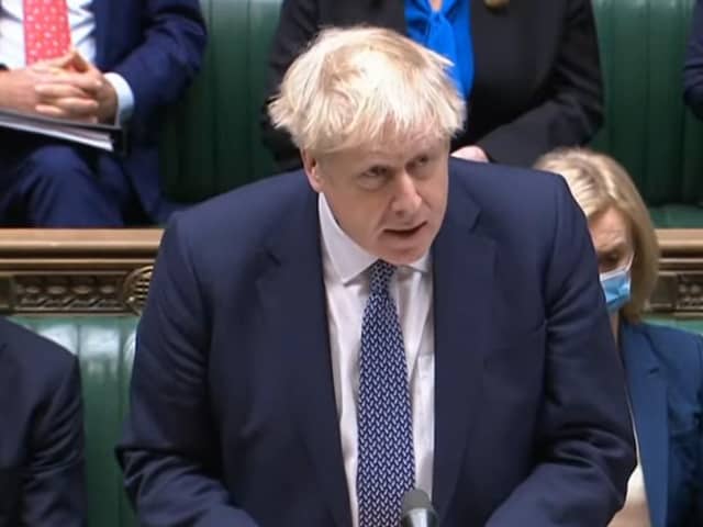 Boris Johnson at PMQs on Wednesday
