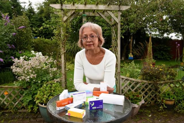 Prema pictured when she launched another campaign in July last year - this time to stop the NHS throwing away millions of pounds of prescription medicines.