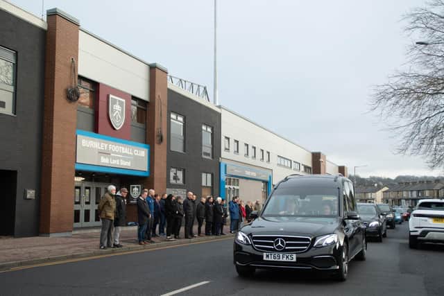 Mr Pike's cortege passed Turf Moor in a salute to the loyal Claret