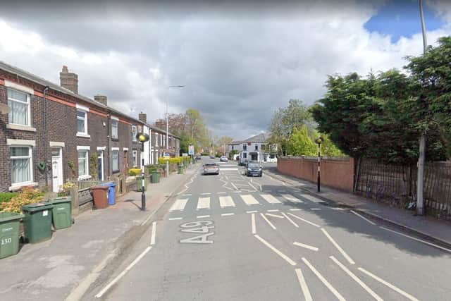 The man was struck on a zebra crossing in Preston Road, Coppull - close to the roundabout junction with Spendmore Lane - at around 6.30am (Thursday, January 13). Pic: Google