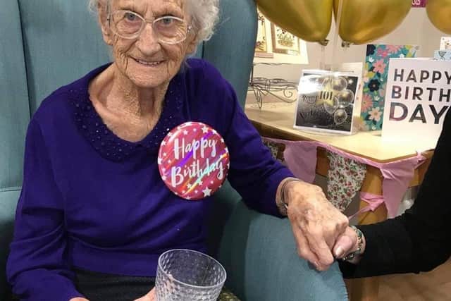 Gwen recently turned 101.