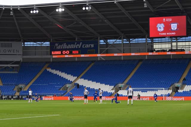 Preston North End's FA Cup clash with Cardiff City was played behind closed doors last week