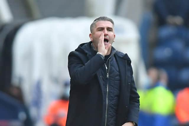 North End manager Ryan Lowe gives instructions during the Birmingham game