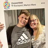 The A World are giving away free holidays to autistic people in Preston. Here Kerry Fennelly and Bradley Guilfoyle from Bury are enjoying theirs.