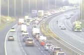 There are hour long delays on the northbound M6 in Wigan due to emergency pothole repairs this afternoon (Saturday, January 14)