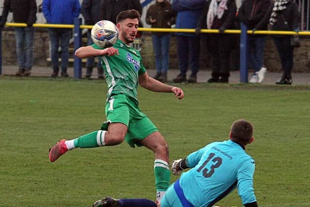 Action from Charnock Richard’s 3-0 win at Ashton Athletic (photo: Steven Taylor Photography)