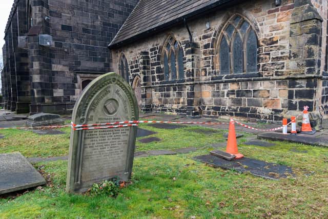 The Vicar of St Andrew's Church has reacted to the theft of some of their historic gravestones.
