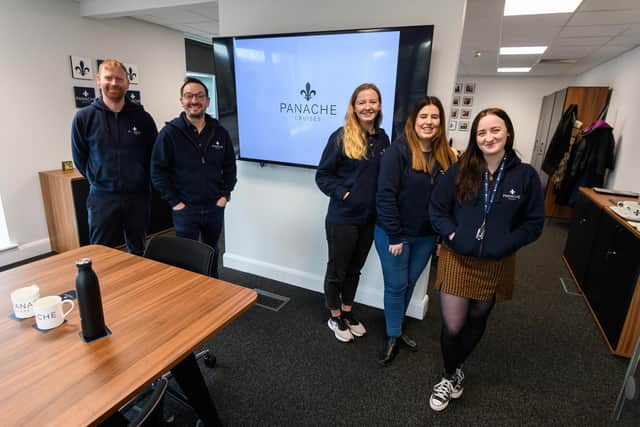 Neil Thomson, James Cole, Olivia Edwards, Sophie Pearson and Natalie Eadon at Panache Cruises in Chorley. Photo: Kelvin Stuttard
