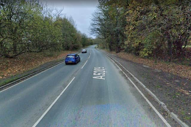 The verges of Hall Lane, the A5209 up towards Parbold Hill have been churned into mud. Pic Google