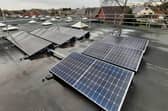 Solar panels on the roof of Garstang Library, which has reopened after a three-month programme of work to make it more environmentally-friendly