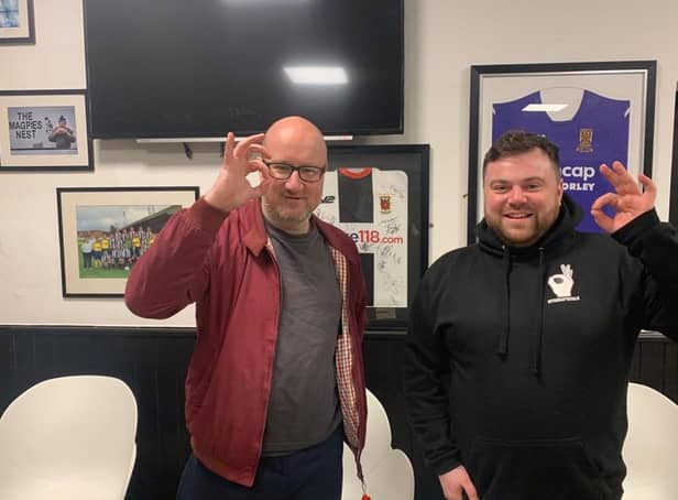 Suicide is the biggest killer of men under 45 in the UK. Andy's Man Club wants to eradicate this. Two lead facilitators Paul Clarkson (L) and Ben Dacre (R).