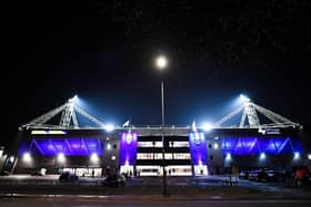 Deepdale lit up ahead of Preston North End's clash with Sheffield United