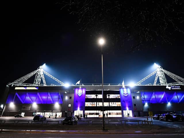 Deepdale lit up ahead of Preston North End's clash with Sheffield United