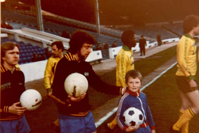 Walking out at Maine Road in 1979