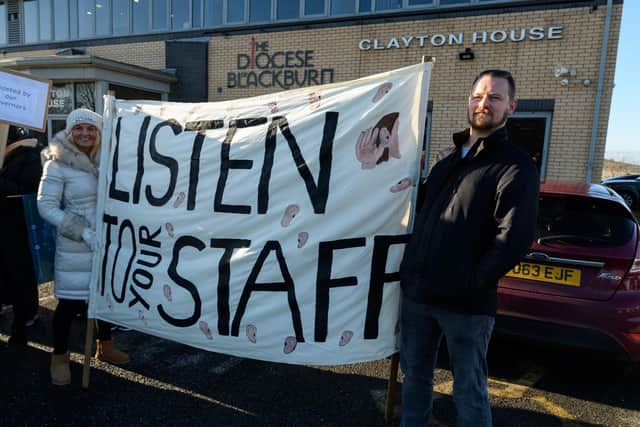 ...but this banner message was directed at their current bosses back in Preston